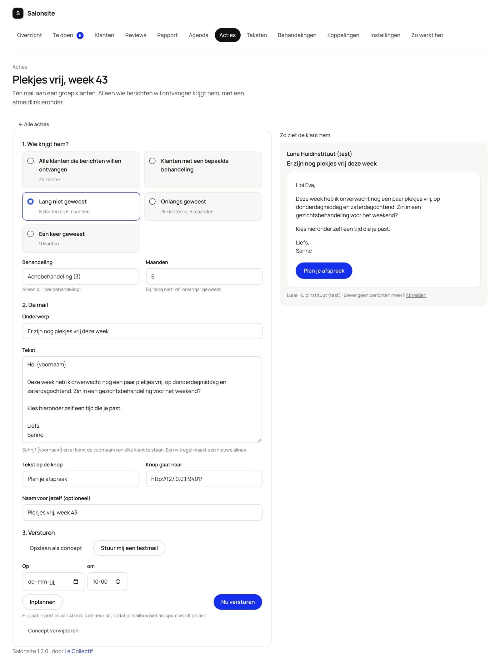 Een actiemail opstellen met voorbeeld