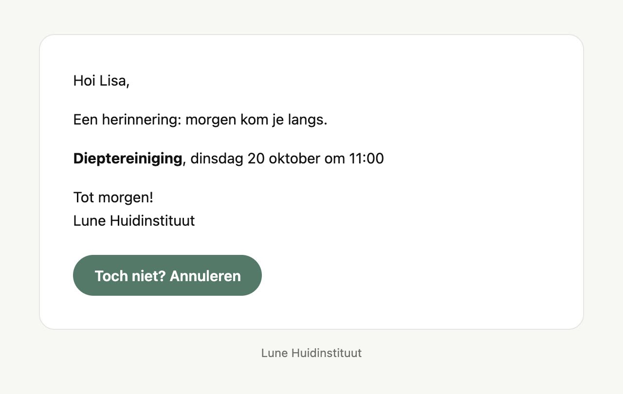De herinnering de dag ervoor