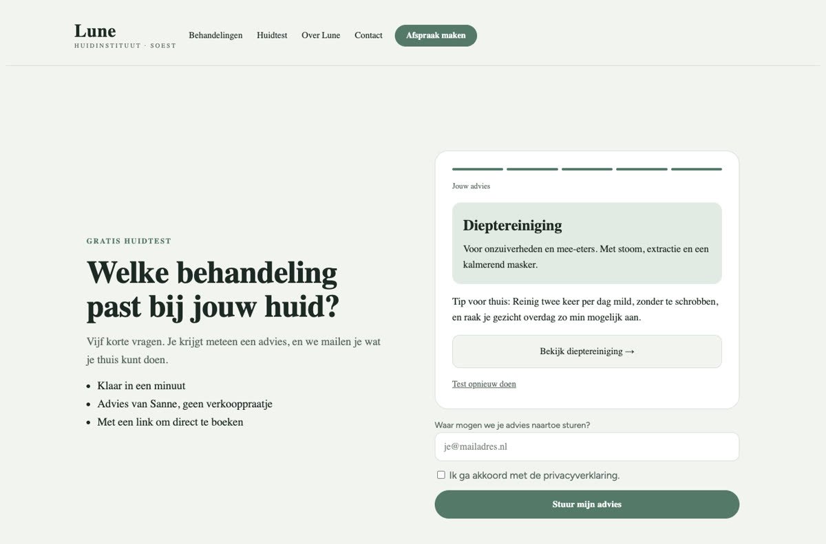 Huidtest met een persoonlijk advies
